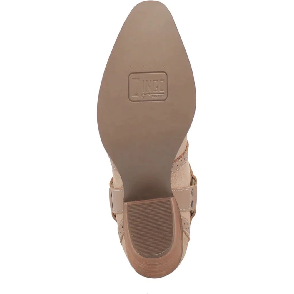 DINGO GUMMY BEAR LEATHER SAND SUEDE BOOTIE STYLE size 9.5W brand new beige - Picture 15 of 16
